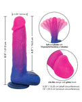 Naughty Bits Ombre Hombre XL 振動假陽具：閃閃發光的樂趣 - 10 種功能