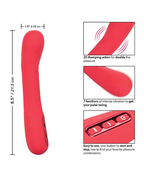 Throb Thumper Vibrador de Silicona Rosa - Embrace Ecstasy Product Image.