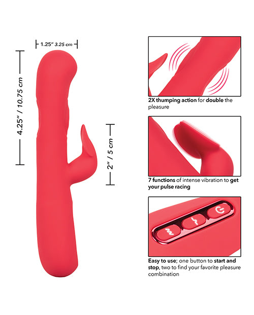 Throb Flutter - Pink: The Elegant Dual Stimulator Massager for Ultimate Ecstasy Product Image.