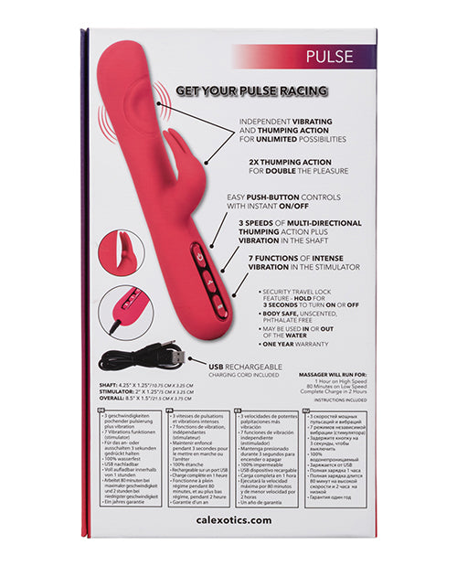 Throb Pulse Pink Vibrador Conejo de Doble Acción: Estimulación Dual Intensa Product Image.