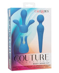 Couture Collection Blue Body Wand Kit: Versatile Attachments, 10 Speeds, Memory Chip