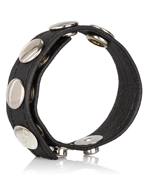 COLT Adjustable 5 Snap Leather Strap in Black: Elevate Your Desires Product Image.