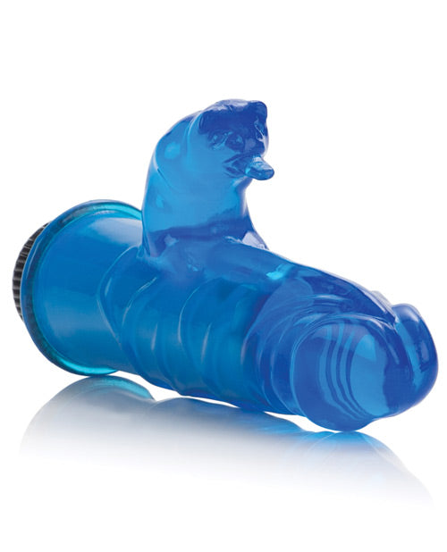 Crystal Playmate Blue Vibrating Stimulator - Luxury Pleasure at Your Fingertips Product Image.