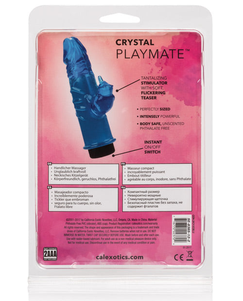 Estimulador Vibrador Crystal Playmate Azul - Placer de Lujo a tu Alcance Product Image.