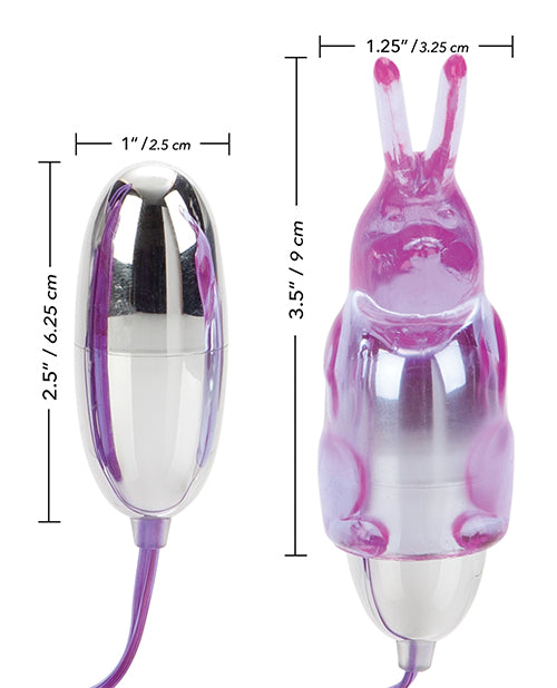 Pearly-Purple Dual Bunny Teaser: Customised Dual Stimulation Product Image.