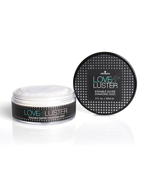 Sensuva Love &amp; Lustre Polvo de diamante besable - Tarro de 2 oz Product Image.