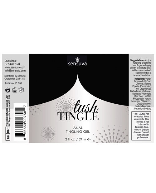 Gel de estimulación anal Sensuva Tushy Tingle: tu camino hacia el éxtasis Product Image.