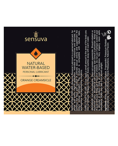 Sensuva's Orange Creamsicle Water-Based Personal Moisturizer Product Image.