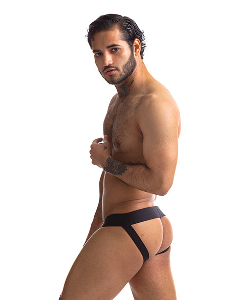 Sport Fucker Jersey Jock - Embrace Comfort and Style in XXL Black/Black Product Image.