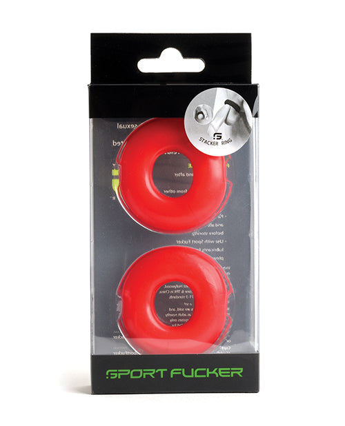 Sport Fucker Black Stacker Rings: Customisable Pleasure Product Image.