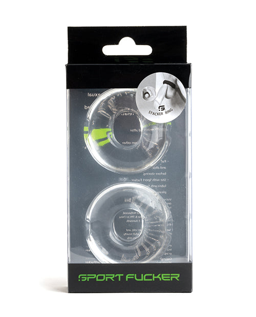 Sport Fucker Black Stacker Rings: Customisable Pleasure Product Image.