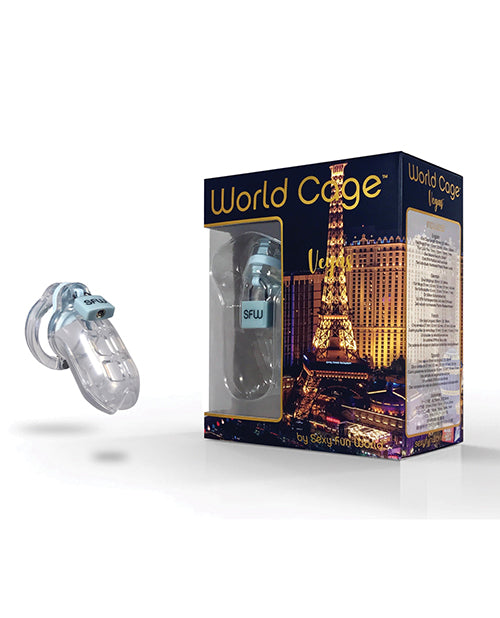 Kit de castidad masculina World Cage Vegas: máxima comodidad y seguridad Product Image.