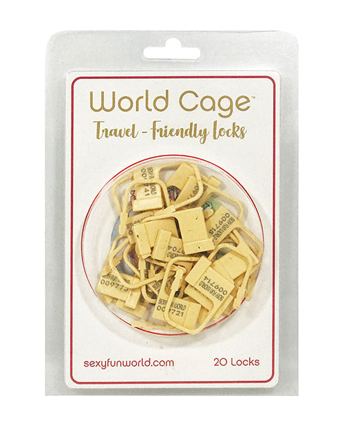 Candados aptos para viajes World Cage - Paquete de 20 candados de plástico Product Image.