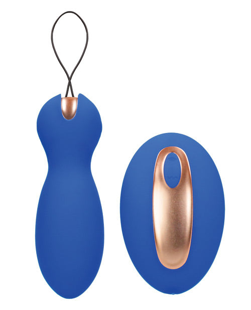 Royal Blue Elegance: Bala Vibradora Dual y Control Remoto de Shots Product Image.