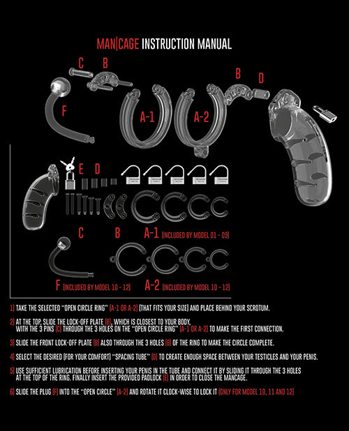 Shots Man Cage Chastity 3.5 英寸帶插頭的雞籠 - 型號 10：狂喜之旅 Product Image.