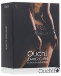 Esposas de cuero Shots Ouch: accesorio de bondage elegante y seguro