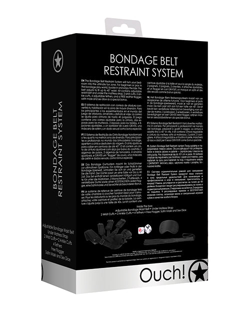 Shots Ouch Bondage Belt Restraint Kit - Unleash Your Desires Product Image.