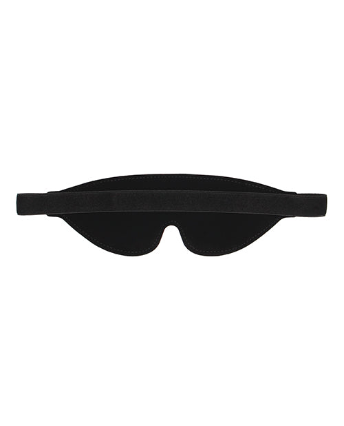 Shots Ouch Black Leather Blindfold Product Image.