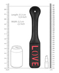 Shots Ouch Love Imprint Paddle in Black