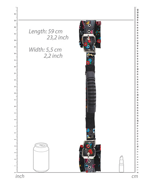 ¡Ay! Esposas de Cuero Ajustables con Asa - Negras Product Image.