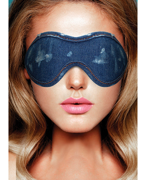 Luxurious Shots Denim Eye Mask Product Image.