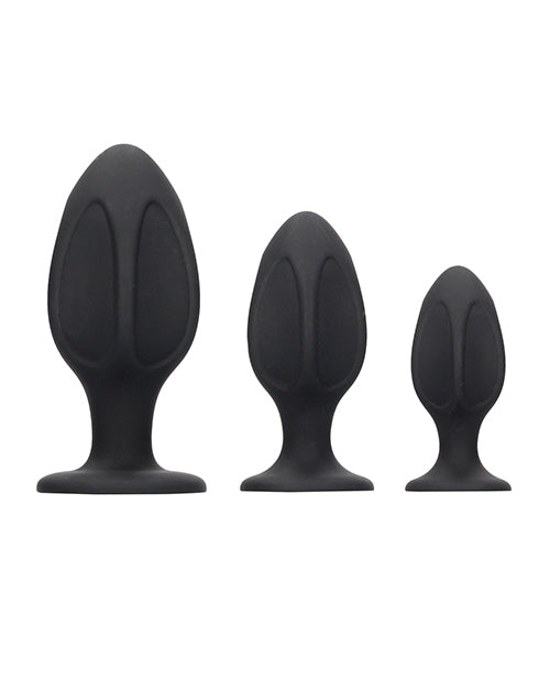 Shots Ouch Set de Plug Anal Negro con Forma de Diamante Product Image.