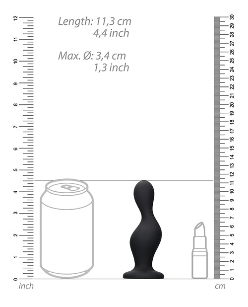 Shots Ouch Wave 肛塞 - 黑色 Product Image.