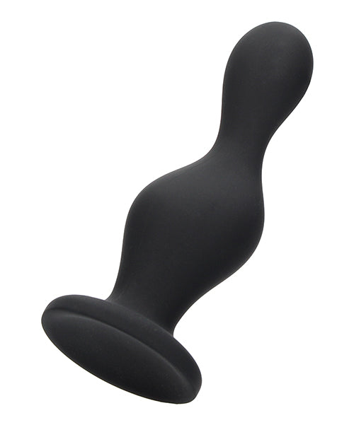 Enchanting Pleasure: Shots Ouch Wave Butt Plug - Black Product Image.