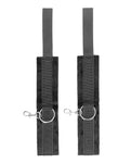 Shots Ouch Black & White Velcro Hand/Ankle Cuffs: Embrace the Art of Bondage