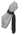 Shots Ouch Black & White Satin Bondage Tie