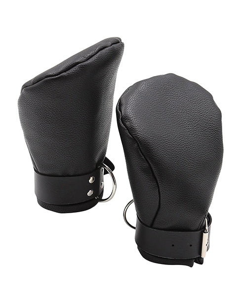 Shots Ouch Puppy Play Black Neoprene Paw Mitts Product Image.