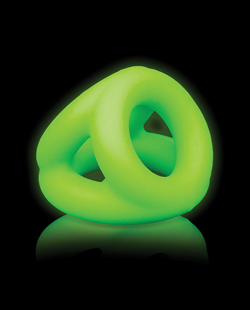 Embrace Your Passion with Shots Ouch Glow-In-The-Dark Cock Ring & Ball Strap Product Image.