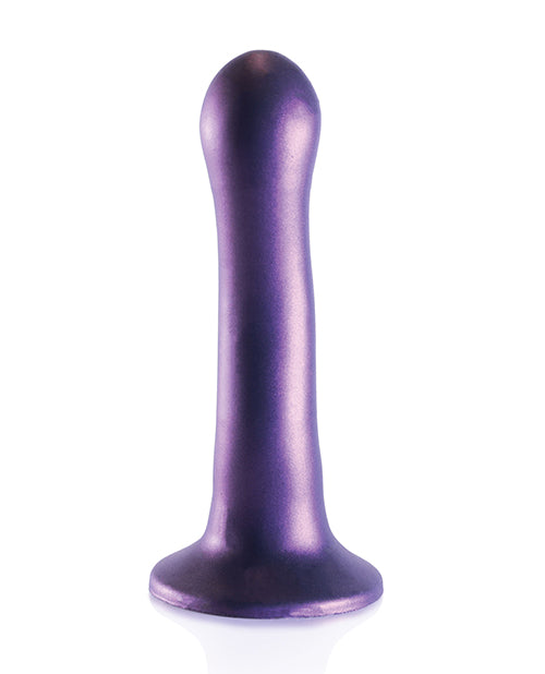 Consolador con punto G con curvas, color morado metálico Product Image.