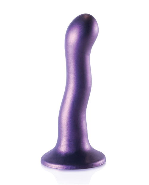 Shots Ouch 7" Metallic Purple Curvy G-spot Dildo Product Image.