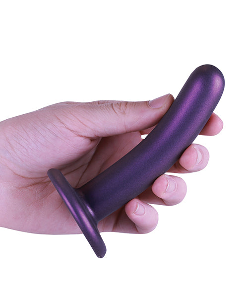 Shots Ouch 5" Metallic Purple G-spot Dildo – A Touch of Elegance for Exquisite Pleasure Product Image.