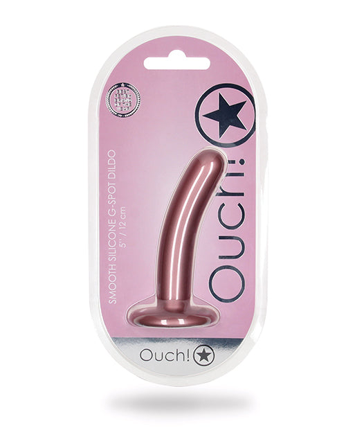 Shots Ouch 5" Metallic Purple G-spot Dildo – A Touch of Elegance for Exquisite Pleasure Product Image.