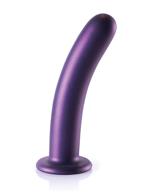 Fascinante consolador liso con punto G de 7 pulgadas, color morado metálico, de Shots Ouch Product Image.