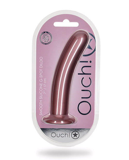 迷人金屬紫色 7 英寸光滑 G 點假陽具由 Shots Ouch 出品 Product Image.