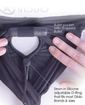 Shots Ouch Bóxer Vibrador con Correa - Negro XL/XXL