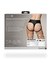 Shots Ouch Vibrating Strap On Thong - Black XL/XXL Product Image.