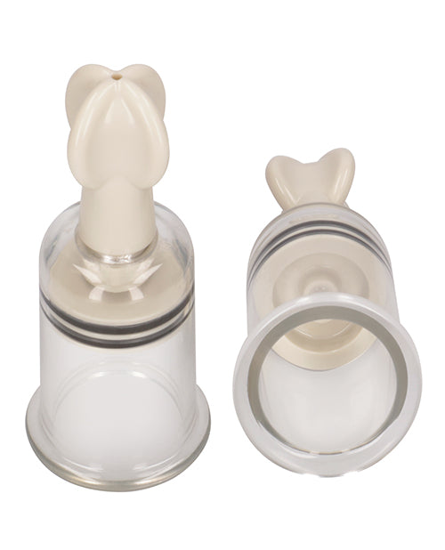 Shots Pumped Nipple Suction Set - Medium Clear Product Image.