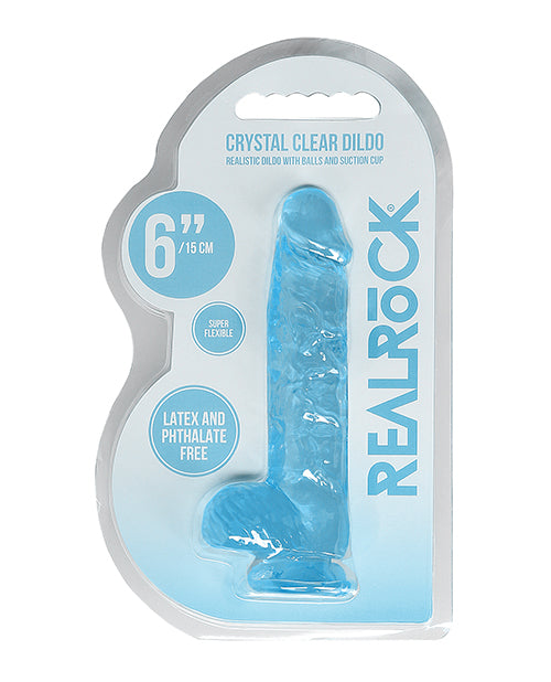 Shots Realrock Crystal Clear Dildo with Balls - A Sensational Journey of Pleasure Product Image.