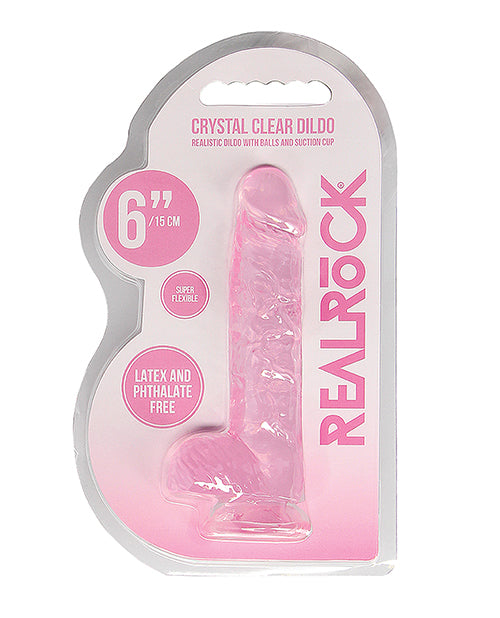 Shots Realrock Crystal Clear Dildo with Balls - A Sensational Journey of Pleasure Product Image.