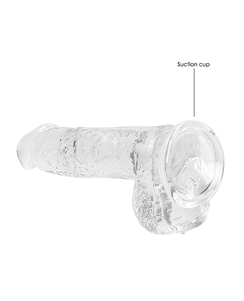 Shots Realrock Crystal Clear Dildo with Balls - A Sensational Journey of Pleasure Product Image.