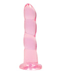 Shots RealRock Crystal Clear 7" Pink Dildo