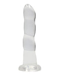 RealRock Crystal Clear 7" Rippled Dildo - Transparent