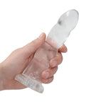 Consolador ondulado RealRock Crystal Clear de 7" - Transparente