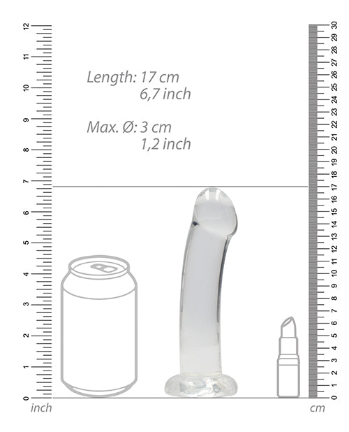 Shots Realrock Crystal Clear 7" Realistic Dildo Product Image.