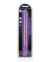 Realrock 15" Double Dong Glow In The Dark - Neon Blue Product Image.