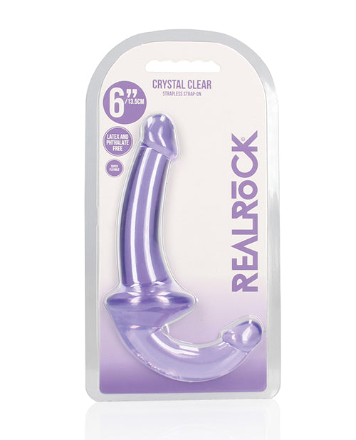 Shots Realrock Crystal Clear 6" Strapless Strap-On Product Image.